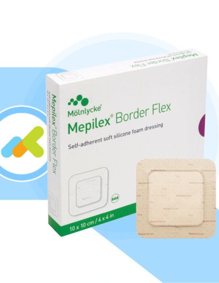 Mepilex Border Flex 10x10 | Medicazione in Schiuma di Poliuretano | Massima Adesione e Comfort | 5 pezzi Mepilex Border Flex 10x10 | Medicazione in Schiuma di Poliuretano | Massima Adesione e Comfort | 5 pezzi