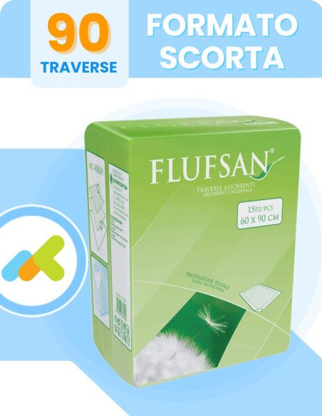 Flufsan Traverse Assorbenti 60x90  Traverse Letto Monouso  15 pezzi