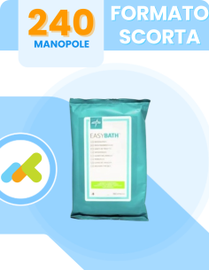 EasyBath Guanti a Manopola Presaponati  Pulisce e Lenisce la Pelle  8 pezzi 2