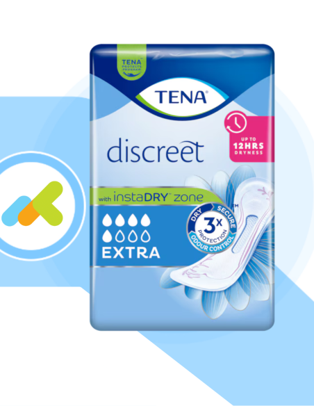 Tena Discreet Extra Assorbenti | Protezione contro l'Incontinenza Urinaria Femminile Tena Discreet Extra Assorbenti | Protezione contro l'Incontinenza Urinaria Femminile
