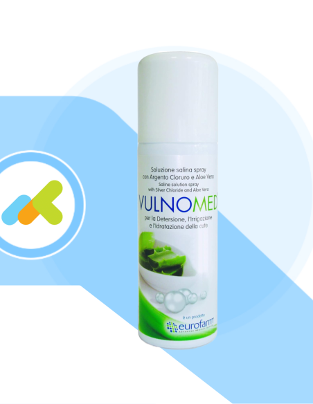 Vulnomed Spray 125 ml  Soluzione Salina Sterile a base di Argento Cloruro e Aloe Vera