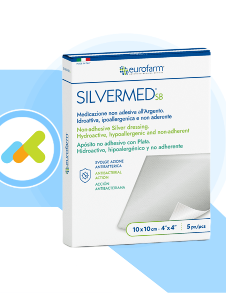Silvermed s.b. 10 x 10 5 pz | Medicazione idroattiva all’argento micronizzato
