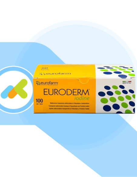 Euroderm Iodine 10x12 | Medicazione in iodio povidone | 50 pezzi Euroderm Iodine 10x12 | Medicazione in iodio povidone | 50 pezzi