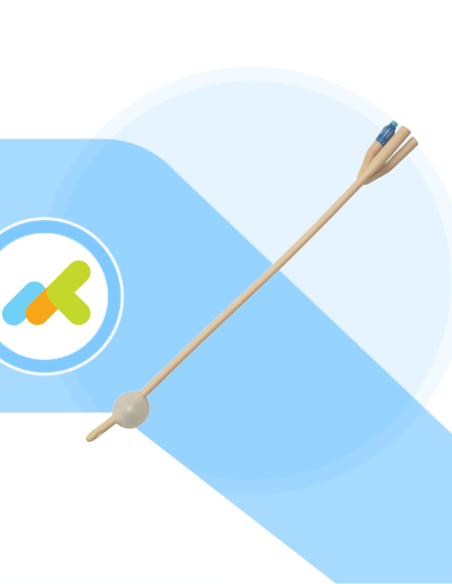 UROSID Catetere Foley in Lattice | Punta Nelaton a Tre Vie | 10 pezzi