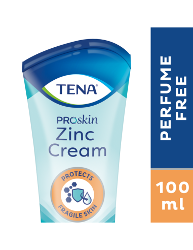 TENA Zinc Cream | Crema Lenitiva con Ossido di Zinco | 100ml