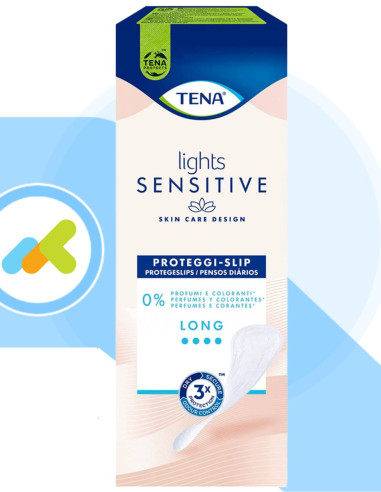 Tena Lights Sensitive | Proteggi-slip Femminili | Efficaci per Piccole Perdite Urinarie | Pelli Sensibili