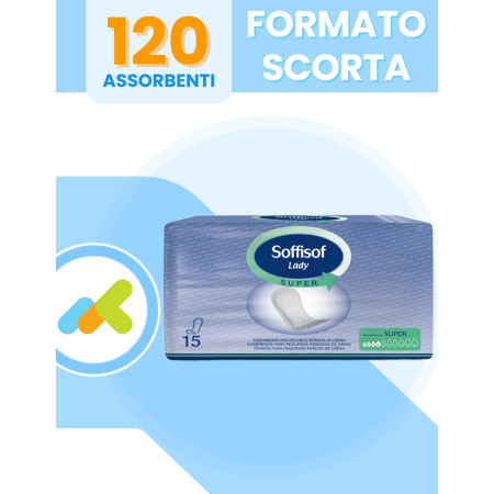 Soffisof Lady Classic Super | Assorbenti Femminili per Incontinenza leggera | 15 pezzi 2