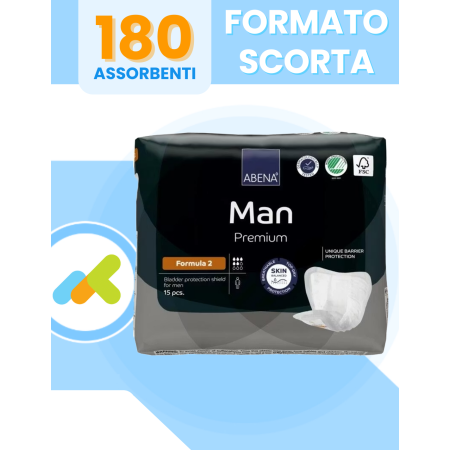 Abena Man Premium Formula 2 | Assorbenti Maschili | 15 pezzi 2