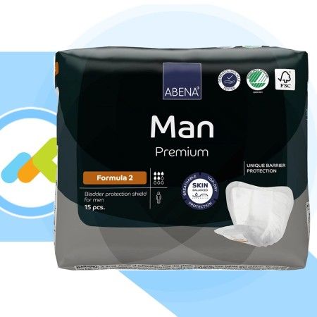 Abena Man Premium Formula 2 | Assorbenti Maschili | 15 pezzi