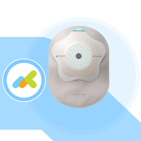 SenSura Mio Convex Flip Maxi| Sacca chiusa monopezzo ispezionabile per colostomia | In tessuto |10 pezzi