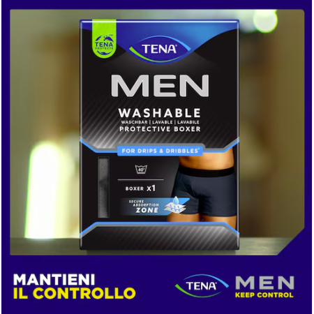 TENA Men Boxer Protettivi Lavabili – Biancheria Intima Maschile