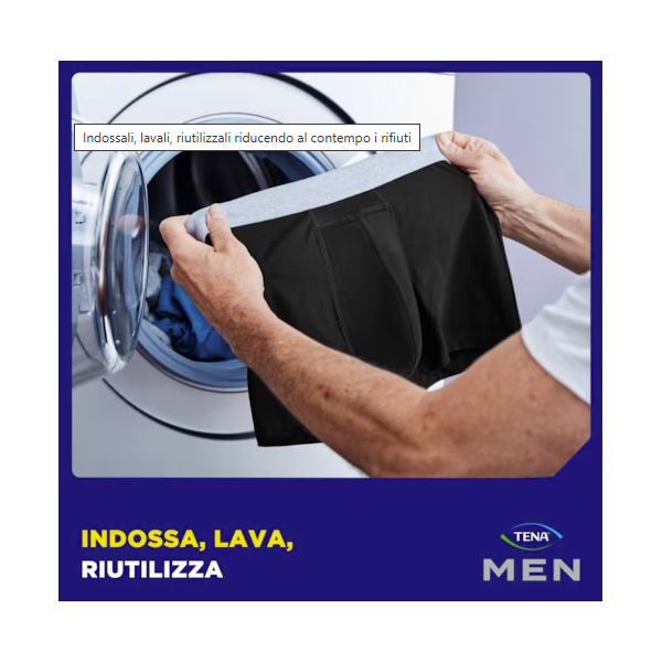 TENA Men Boxer Protettivi Lavabili – Biancheria Intima Maschile