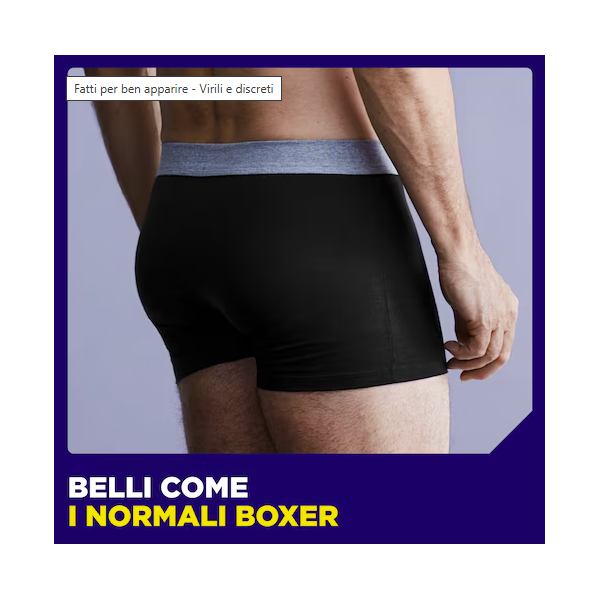 TENA Men Boxer Protettivi Lavabili – Biancheria Intima Maschile