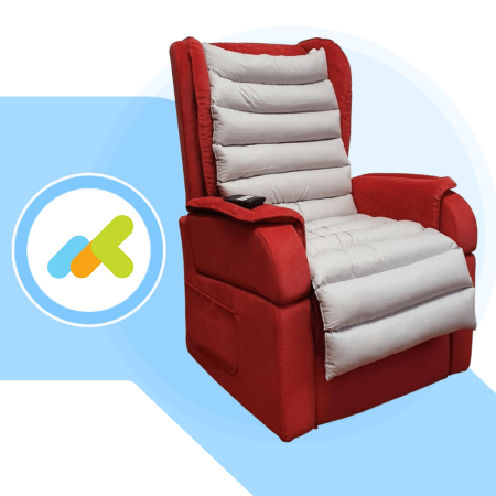 Copripoltrona antidecubito in fibra cava siliconata