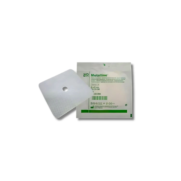 Metalline Tracheo 8x9 cm (cod. 23094) – Compresse sterili per tracheotomia