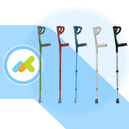 Brio Moretti Stampelle Adulti | Avambraccio in Alluminio Anodizzato | 1 pezzo