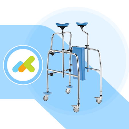 Deambulatore con appoggi sottoascellari smontabile con freni Surace 122 Trotter