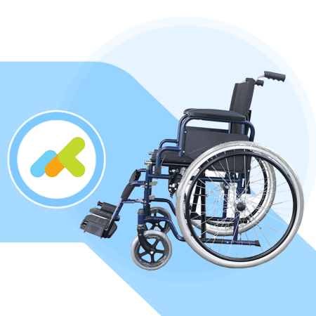 Carrozzina standard ad autospinta Rehasense Larghezza 43cm