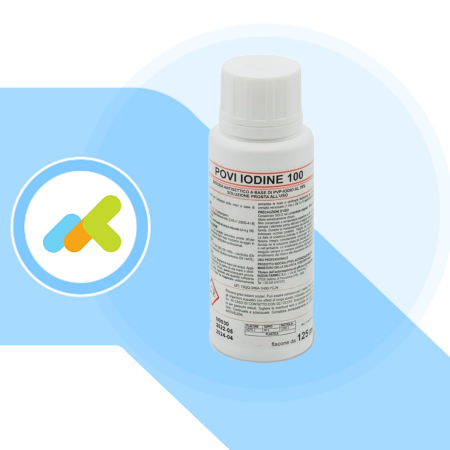 Povi Iodine 100 Biocida Antisettico 125ml | Disinfettante per Cute