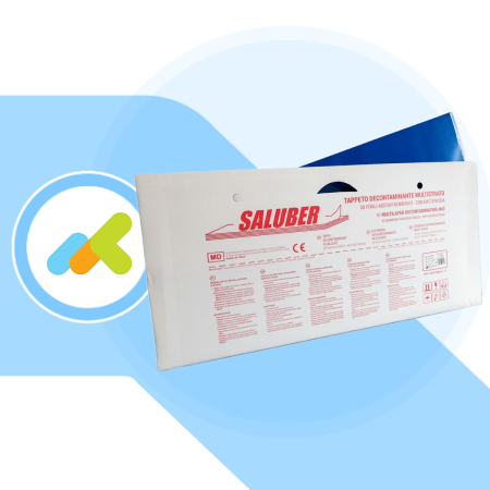 Tappeto Decontaminante Saluber Blu 90x45 | 30 Fogli Adesivi Antibatterici