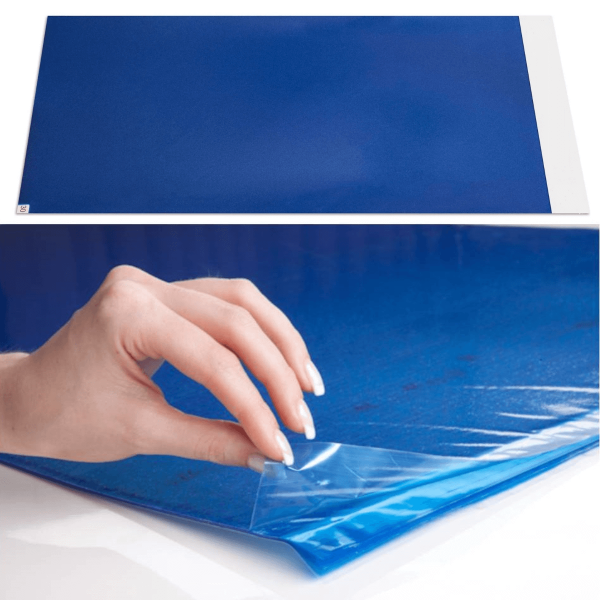 Tappeto Decontaminante Saluber Blu 90x45 | 30 Fogli Adesivi Antibatterici