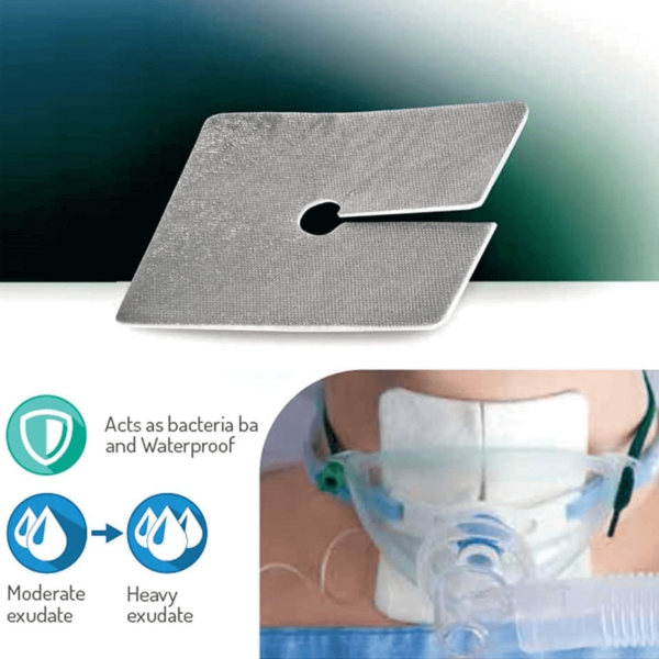 Tracheopad Compressa per Tracheotomia 8x9,3 | Metalline per Tracheostomia | 100 Pezzi