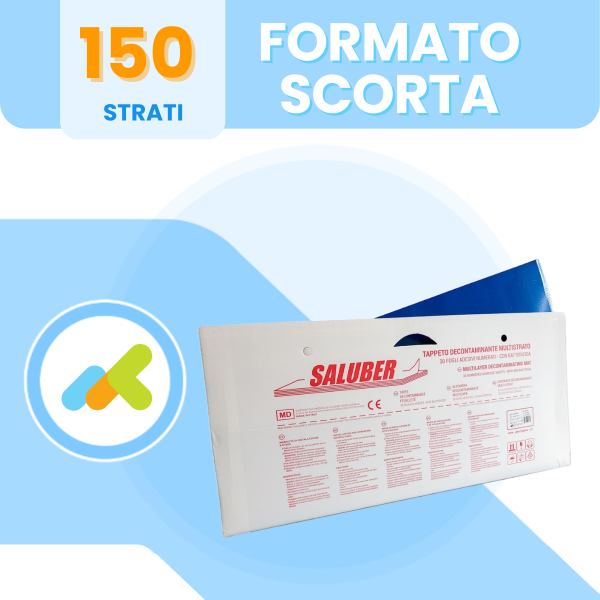 Tappeto Decontaminante Saluber Blu 115x45 | Tappeto Decontaminante Multistrato | 30 Fogli