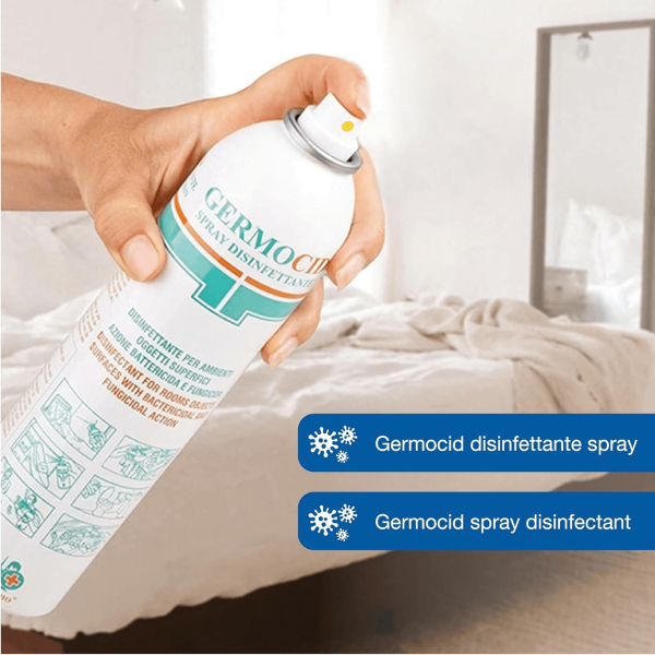Germocid Spray | Disinfettante Battericida | Per Ambienti a Rischio Infettivo | 400ml