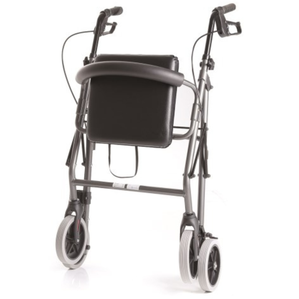 Rollator pieghevole in alluminio verniciato – 4 ruote – Atlante