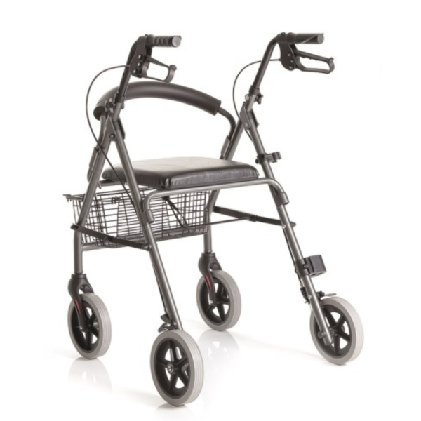 Rollator pieghevole in alluminio verniciato – 4 ruote – Atlante
