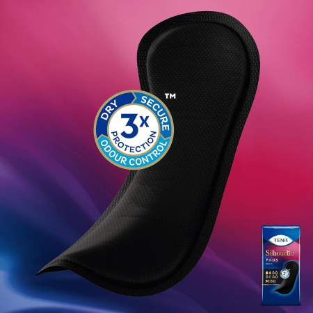 Tena Silhouette Noir Mini  Assorbenti per Incontinenza Femminile  18 pezzi 2