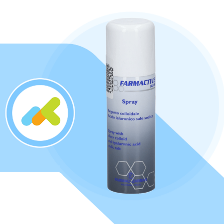 Farmactive Silver Spray | Soluzione con Argento Colloidale e Acido Ialuronico | Protettivo e Cicatrizzante | 125 ml Farmactive Silver Spray | Soluzione con Argento Colloidale e Acido Ialuronico | Protettivo e Cicatrizzante | 125 ml