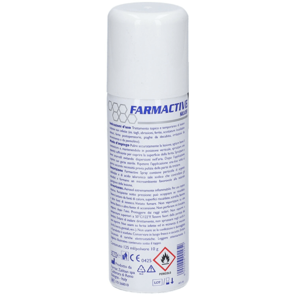 Farmactive Silver Spray | Soluzione con Argento Colloidale e Acido Ialuronico | Protettivo e Cicatrizzante | 125 ml