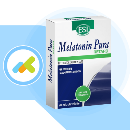 Esi Melatonin Pura Retard | Integratore di Melatonina a Rilascio Prolungato | 90 microtavolette