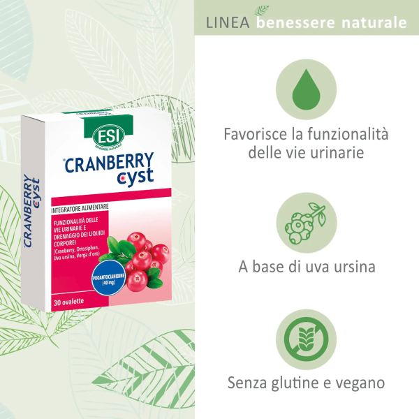 Esi Cranberry Cyst | Integratore Benessere delle Vie Urinarie | 16 Pocket Drink