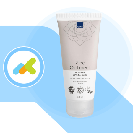 Abena Zinc Ointment | Crema all'Ossido di Zinco | Protegge e Rigenera la Pelle | 100ml