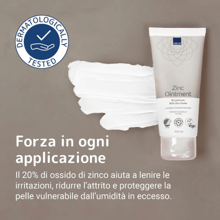Abena Zinc Ointment | Crema all'Ossido di Zinco | Protegge e Rigenera la Pelle | 100ml