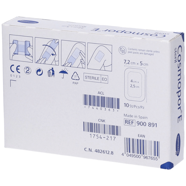 Cosmopor E medicazione adesiva sterile 5x7,2 10pz