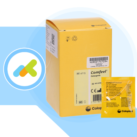 Comfeel Salviette Detergenti | Rimozione Efficace degli Adesivi | Effetto Lenitivo | 30 pezzi