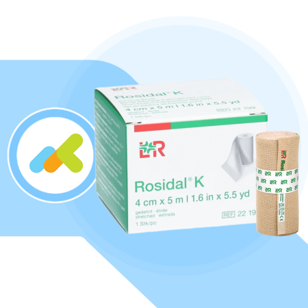 Rosidal K 4cm x 5m | Bendaggio forte compressivo ad allungamento limitato Rosidal K 4cm x 5m | Bendaggio forte compressivo ad allungamento limitato
