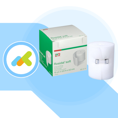 Rosidal Soft 10cm x 2,5m  Bendaggio in Poliuretano Espanso  Ideale per Bendaggi Compressivi