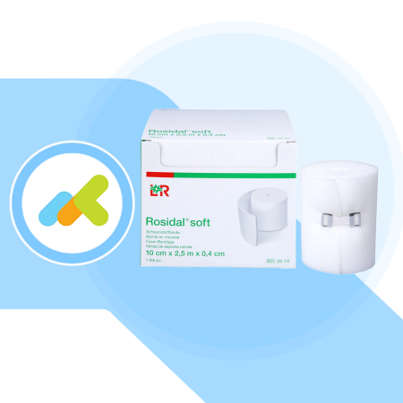 Rosidal Soft  Benda in Schiuma di Poliuretano  10-12-15 cm x 2,5 m x 0,4 cm Resistente e Delicata sulla Cute 2