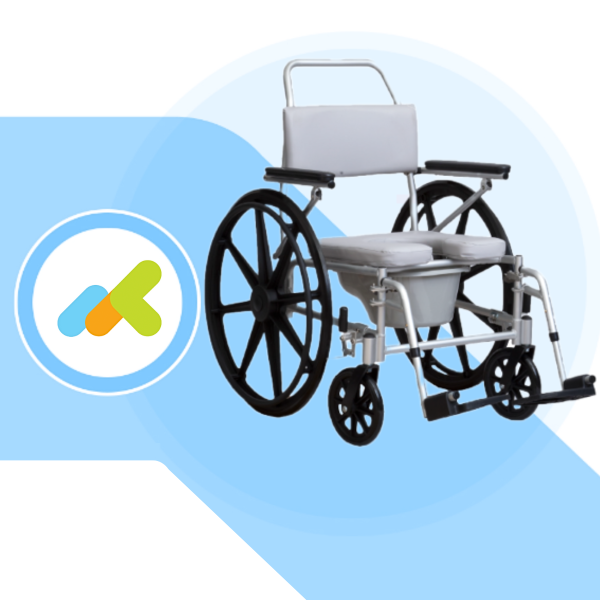 SE7 | Sedia Comoda da Doccia e WC in Alluminio Anodizzato | Sedia WC e Doccia Disabili