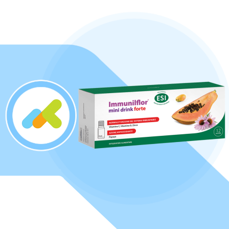 ESI Immuniflor Minidrink Forte | Integratore Difese Immunitarie con Echinacea e Vitamina C | 12 mini drink