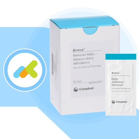 Brava Baby Adhesive Remover | Protettivo Cutaneo Specifico per Neonati e Bambini | 30 Pezzi