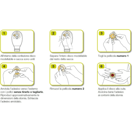 Esteem+ Sacca Stomia Monopezzo a Fondo Chiuso per Colostomia - Misura Standard