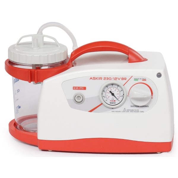New Askir 230/12V Br | Aspiratore Chirurgico Portatile per Adulti e Bambini