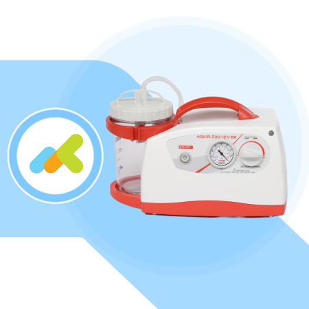 New Askir 230/12V Br Aspiratore Chirurgico a Batteria | Portatile e Domiciliare