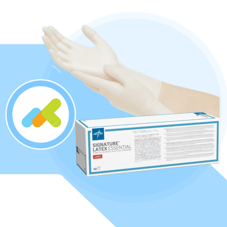 Guanti Chirurgici Sterili per Sala Operatoria |Signature Latex | Guanti in lattice Sterili e Senza Polvere | Medline