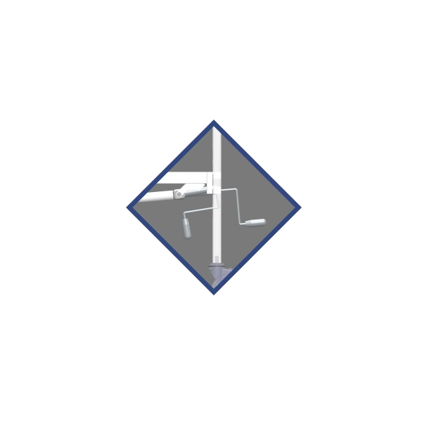 Letto articolato per degenza, con tre snodi a quattro sezioni e due manovelle